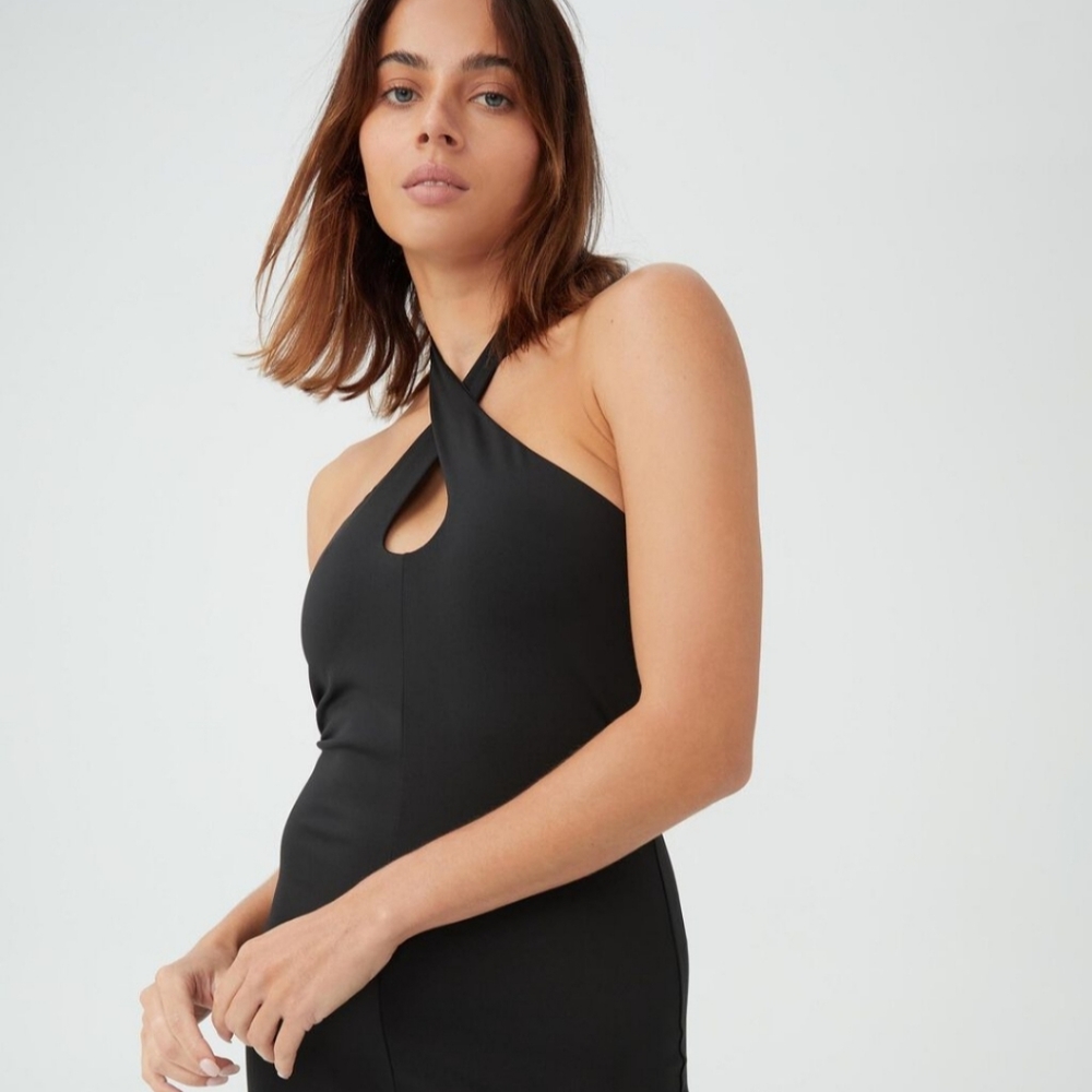 halter mini dress